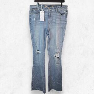 NWT Seven 7 Jeans Women's 12 High Rise Slim Flare "Felicity" Light Wash
